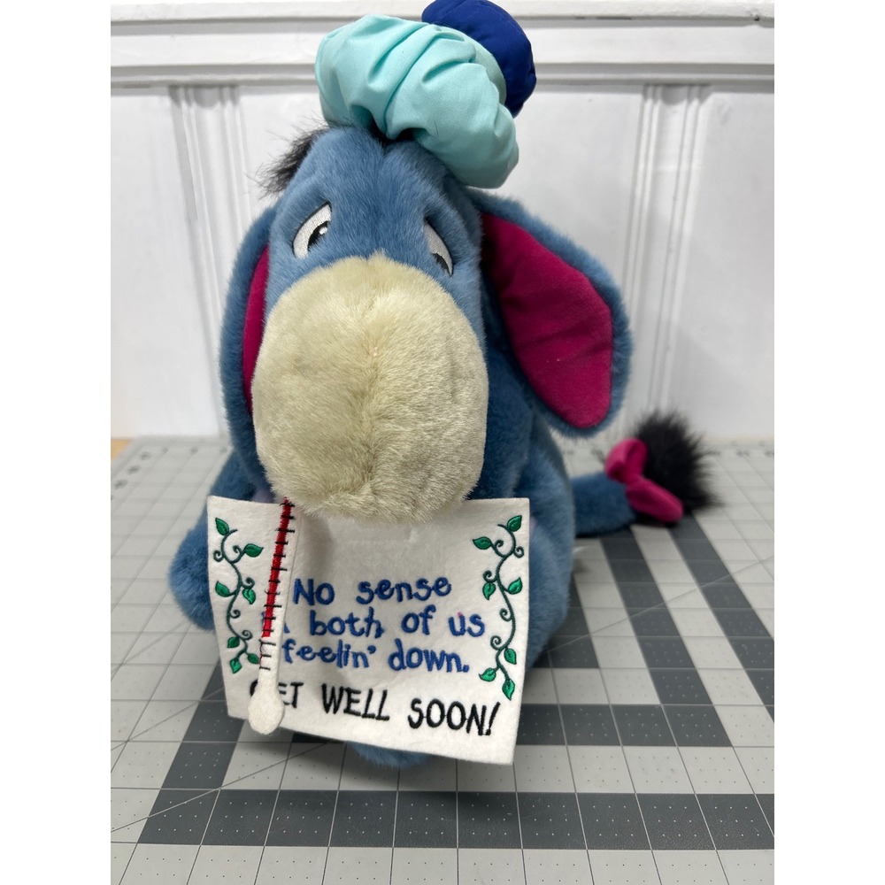 Disney Eeyore 14" Plush Sick Get Well Soon Ice Pack Thermometer Donkey Pooh